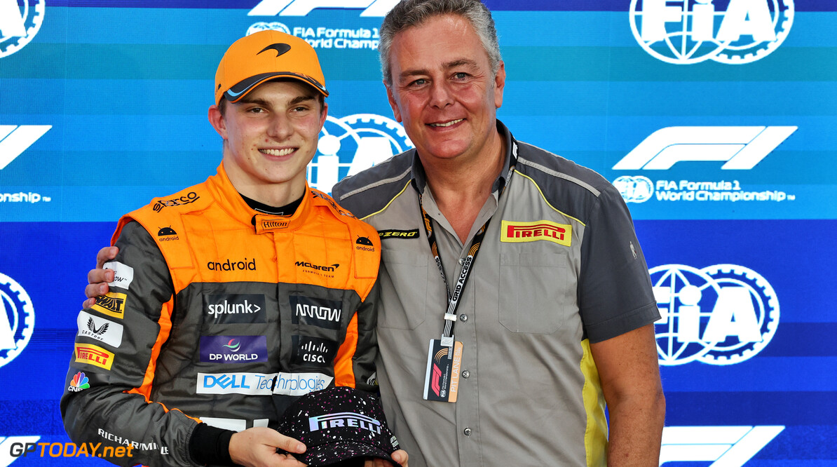 Formula One World Championship
(L to R): Oscar Piastri (AUS) McLaren MCL60, celebrates being fastest with Mario Isola (ITA) Pirelli Racing Manager in Sprint Shootout parc ferme.

07.10.2023. Formula 1 World Championship, Rd 18, Qatar Grand Prix, Doha, Qatar, Sprint Day.

- www.xpbimages.com, EMail: requests@xpbimages.com (C) Copyright: Moy / XPB Images
Motor Racing - Formula One World Championship - Qatar Grand Prix - Sprint Day - Doha, Qatar
XPB Images
Doha
Qatar

Formel1 Formel F1 Formula 1 Formula1 GP Grand Prix one Losail In