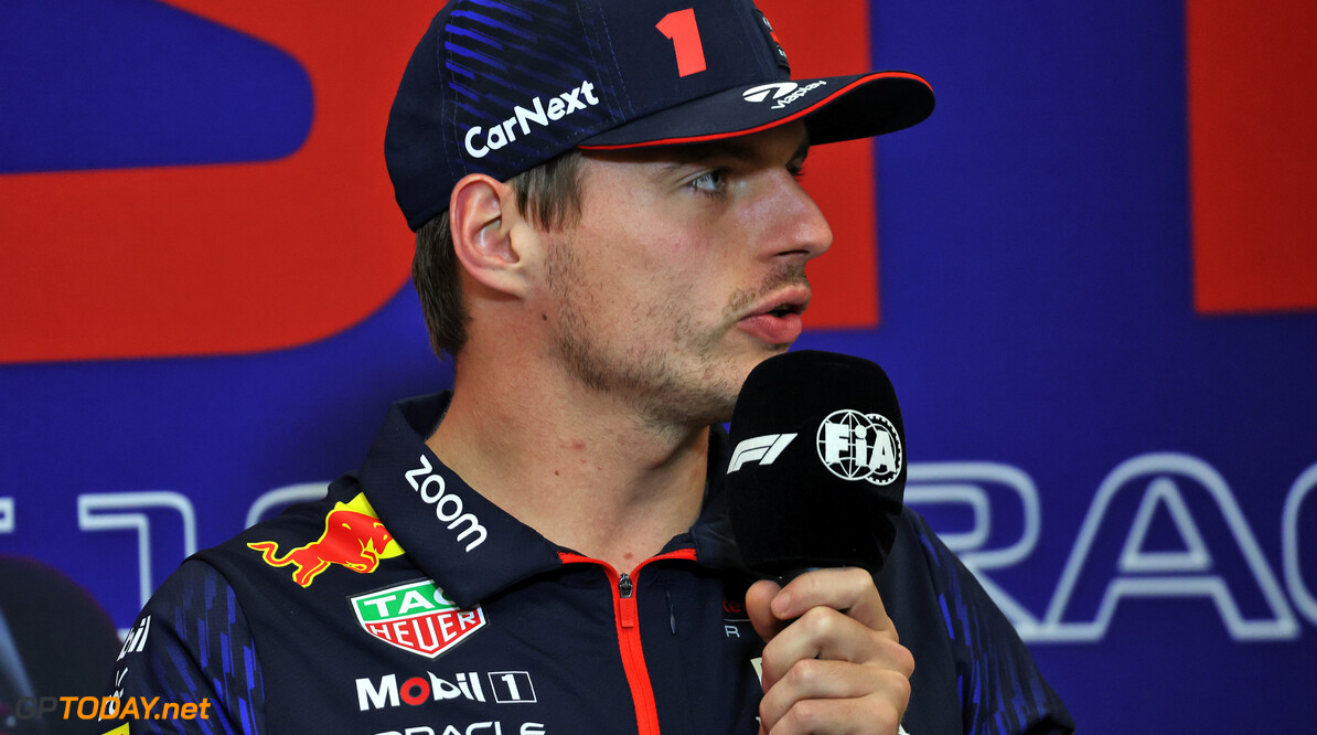 Formula One World Championship
Max Verstappen (NLD) Red Bull Racingi in the FIA Press Conference.

19.10.2023. Formula 1 World Championship, Rd 19, United States Grand Prix, Austin, Texas, USA, Preparation Day.

- www.xpbimages.com, EMail: requests@xpbimages.com (C) Copyright: Bearne / XPB Images
Motor Racing - Formula One World Championship - United States Grand Prix - Preparation Day - Austin, USA
XPB Images
Austin
USA

Formel1 Formel F1 Formula 1 Formula1 GP Grand Prix one Circuit o