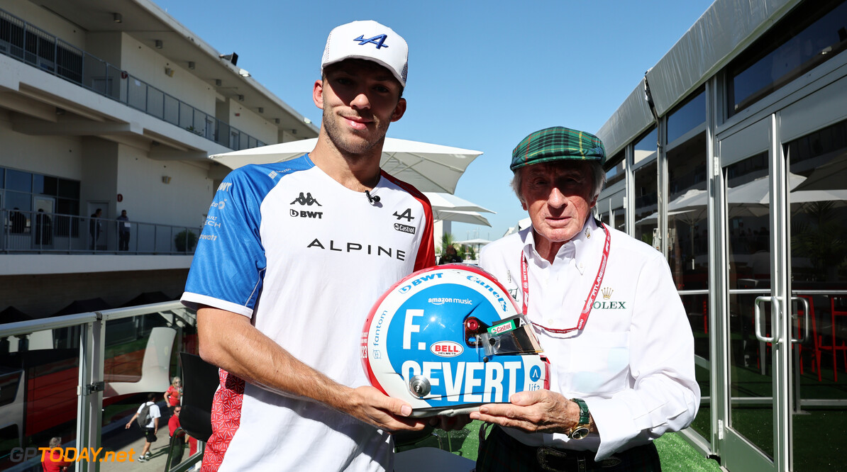 Formula One World Championship
(L to R): Pierre Gasly (FRA) Alpine F1 Team with Jackie Stewart (GBR).

20.10.2023. Formula 1 World Championship, Rd 19, United States Grand Prix, Austin, Texas, USA, Qualifying Day

- www.xpbimages.com, EMail: requests@xpbimages.com (C) Copyright: Moy / XPB Images
Motor Racing - Formula One World Championship - United States Grand Prix - Qualifying Day - Austin, USA
XPB Images
Austin
USA

Formel1 Formel F1 Formula 1 Formula1 GP Grand Prix one Circuit o