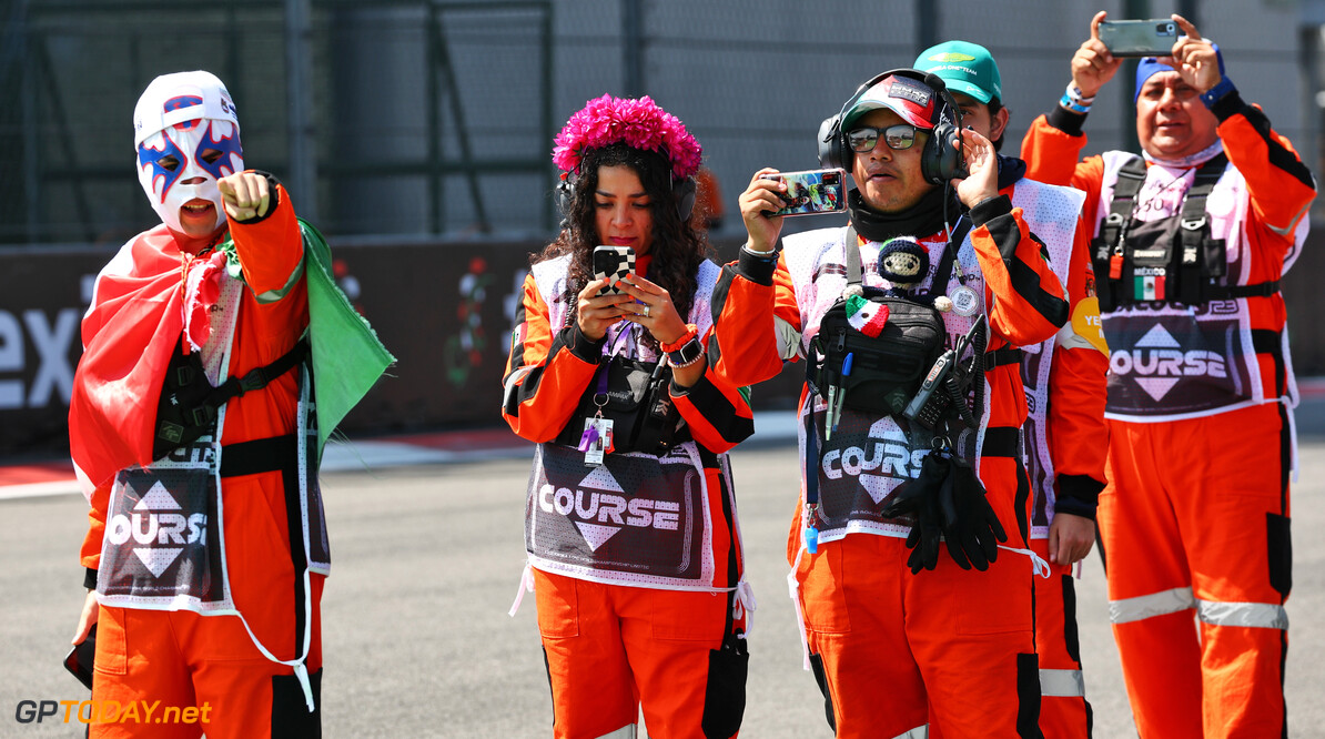 Formula One World Championship
Circuit atmosphere - marshals.

29.10.2023. Formula 1 World Championship, Rd 20, Mexican Grand Prix, Mexico City, Mexico, Race Day.

 - www.xpbimages.com, EMail: requests@xpbimages.com (C) Copyright: Coates / XPB Images
Motor Racing - Formula One World Championship - Mexican Grand Prix - Race Day - Mexico City, Mexico
XPB Images
Mexico City
Mexico

Formel1 Formel F1 Formula 1 Formula1 GP Grand Prix Mexico Mexico
