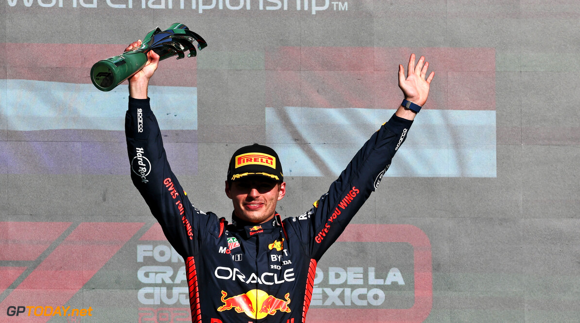 Formula One World Championship
Race winner Max Verstappen (NLD) Red Bull Racing celebrates on the podium.

29.10.2023. Formula 1 World Championship, Rd 20, Mexican Grand Prix, Mexico City, Mexico, Race Day.

- www.xpbimages.com, EMail: requests@xpbimages.com (C) Copyright: Moy / XPB Images
Motor Racing - Formula One World Championship - Mexican Grand Prix - Race Day - Mexico City, Mexico
XPB Images
Mexico City
Mexico

Formel1 Formel F1 Formula 1 Formula1 GP Grand Prix Mexico Mexico