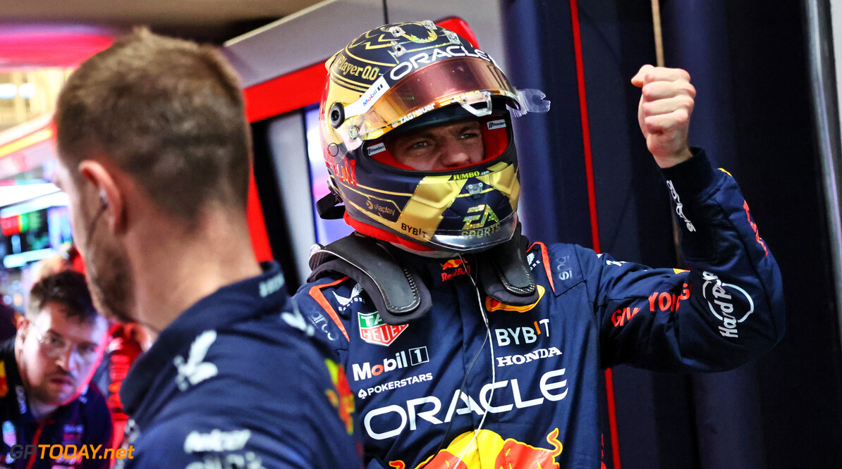 Formula One World Championship
Max Verstappen (NLD) Red Bull Racing celebrates his pole position in the pits.

03.11.2023. Formula 1 World Championship, Rd 21, Brazilian Grand Prix, Sao Paulo, Brazil, Qualifying Day.

- www.xpbimages.com, EMail: requests@xpbimages.com (C) Copyright: Batchelor / XPB Images
Motor Racing - Formula One World Championship - Brazilian Grand Prix - Qualifying Day - Sao Paulo, Brazil
XPB Images
Sao Paulo
Brazil

Formel1 Formel F1 Formula 1 Formula1 GP Grand Prix one November