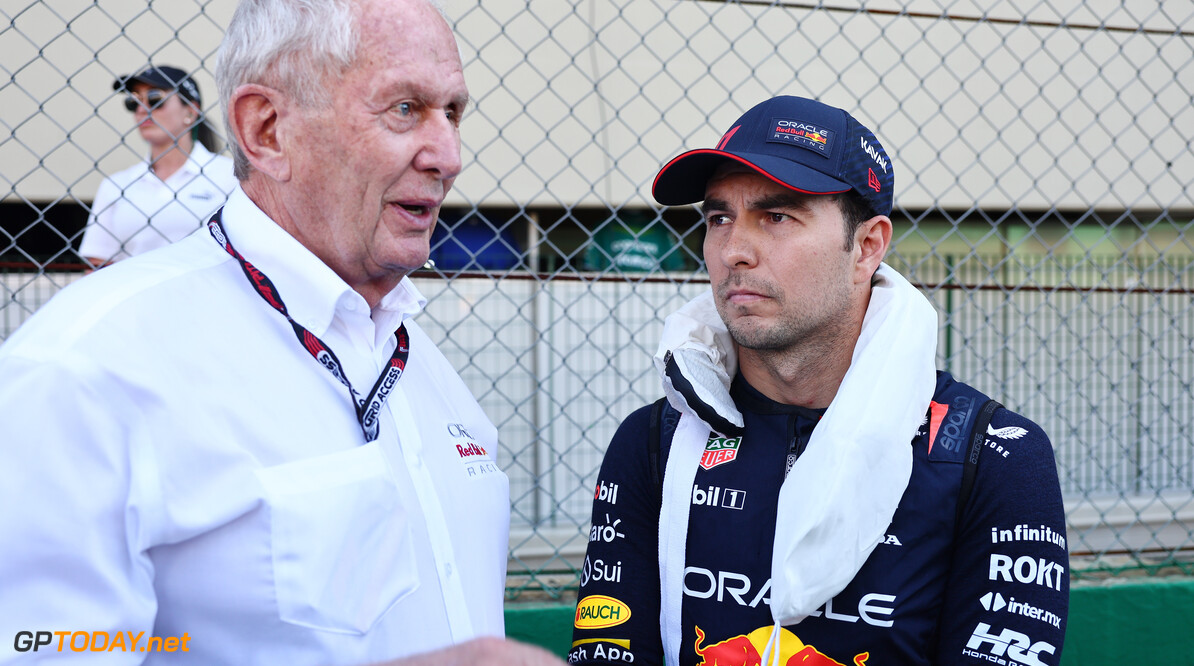 Formula One World Championship
(L to R): Dr Helmut Marko (AUT) Red Bull Motorsport Consultant and Sergio Perez (MEX) Red Bull Racing on the grid.

04.11.2023. Formula 1 World Championship, Rd 21, Brazilian Grand Prix, Sao Paulo, Brazil, Sprint Day.

- www.xpbimages.com, EMail: requests@xpbimages.com (C) Copyright: Batchelor / XPB Images
Motor Racing - Formula One World Championship - Brazilian Grand Prix - Sprint Day - Sao Paulo, Brazil
XPB Images
Sao Paulo
Brazil

Formel1 Formel F1 Formula 1 Formula1 GP Grand Prix one November