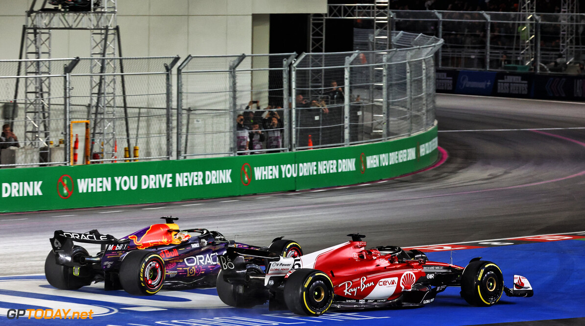 Formula One World Championship
Charles Leclerc (MON) Ferrari SF-23 and Max Verstappen (NLD) Red Bull Racing RB19 at the start of the race.

18.11.2023. Formula 1 World Championship, Rd 22, Las Vegas Grand Prix, Las Vegas, Nevada, USA, Race Day.

- www.xpbimages.com, EMail: requests@xpbimages.com (C) Copyright: Batchelor / XPB Images
Motor Racing - Formula One World Championship - Las Vegas Grand Prix - Race Day - Las Vegas, Nevada, USA
XPB Images
Las Vegas
USA

Formel1 Formel F1 Formula 1 Formula1 GP Grand Prix one Las Vegas