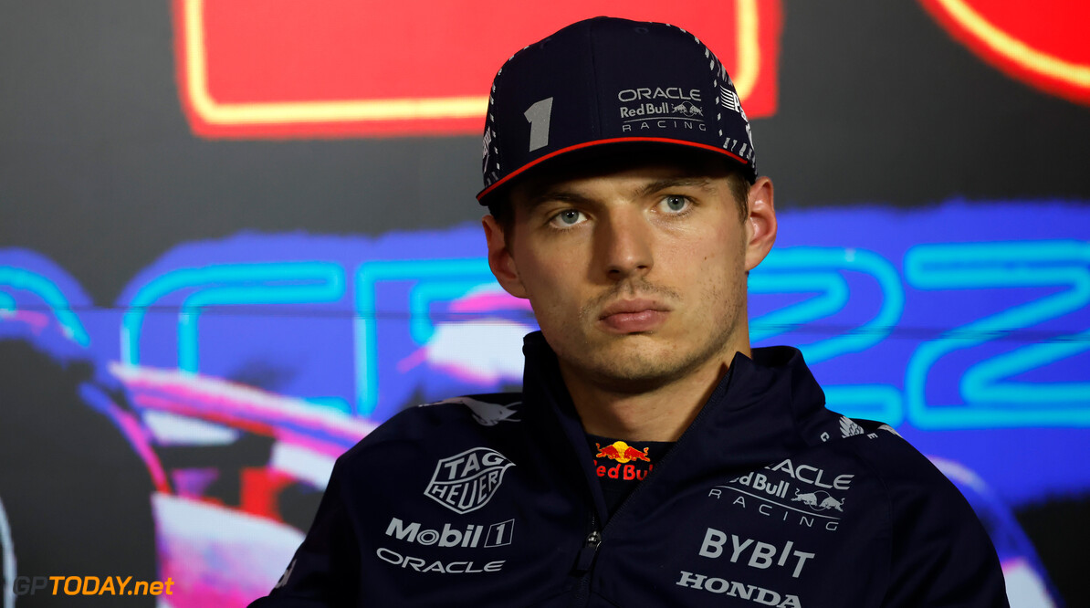 Formula One World Championship
Max Verstappen (NLD) Red Bull Racing in the post qualifying FIA Press Conference.

17.11.2023. Formula 1 World Championship, Rd 22, Las Vegas Grand Prix, Las Vegas, Nevada, USA, Qualifying Day.

- www.xpbimages.com, EMail: requests@xpbimages.com (C) Copyright: XPB Images
Motor Racing - Formula One World Championship - Las Vegas Grand Prix - Qualifying Day - Las Vegas, Nevada, USA
XPB Images
Las Vegas
USA

Formel1 Formel F1 Formula 1 Formula1 GP Grand Prix one Las Vegas
