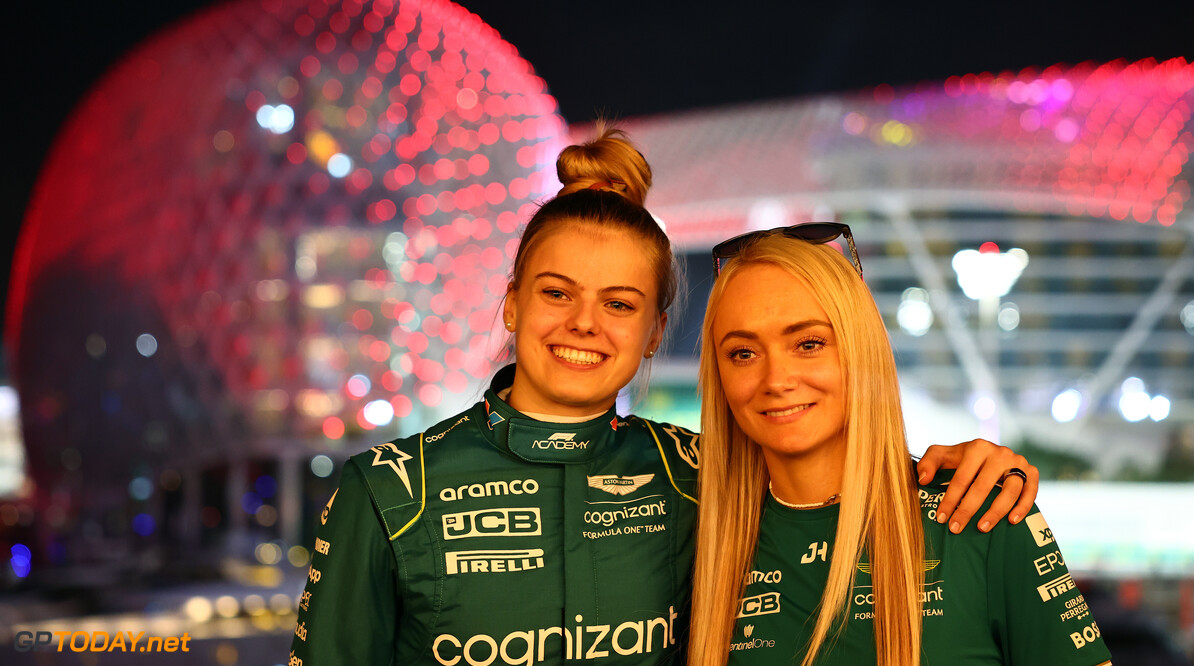 Formula One World Championship
(L to R): Tina Hausmann (SUI) Aston Martin F1 Academy Driver with Jessica Hawkins (GBR) Aston Martin F1 Team Driver Ambassador.

23.11.2023. Formula 1 World Championship, Rd 23, Abu Dhabi Grand Prix, Yas Marina Circuit, Abu Dhabi, Preparation Day.

- www.xpbimages.com, EMail: requests@xpbimages.com (C) Copyright: Batchelor / XPB Images
Motor Racing - Formula One World Championship - Abu Dhabi Grand Prix - Preparation Day - Abu Dhabi, UAE
XPB Images
Abu Dhabi
Abu Dhabi

Formel1 Formel F1 Formula 1 Formula1 GP Grand Prix one Thursday