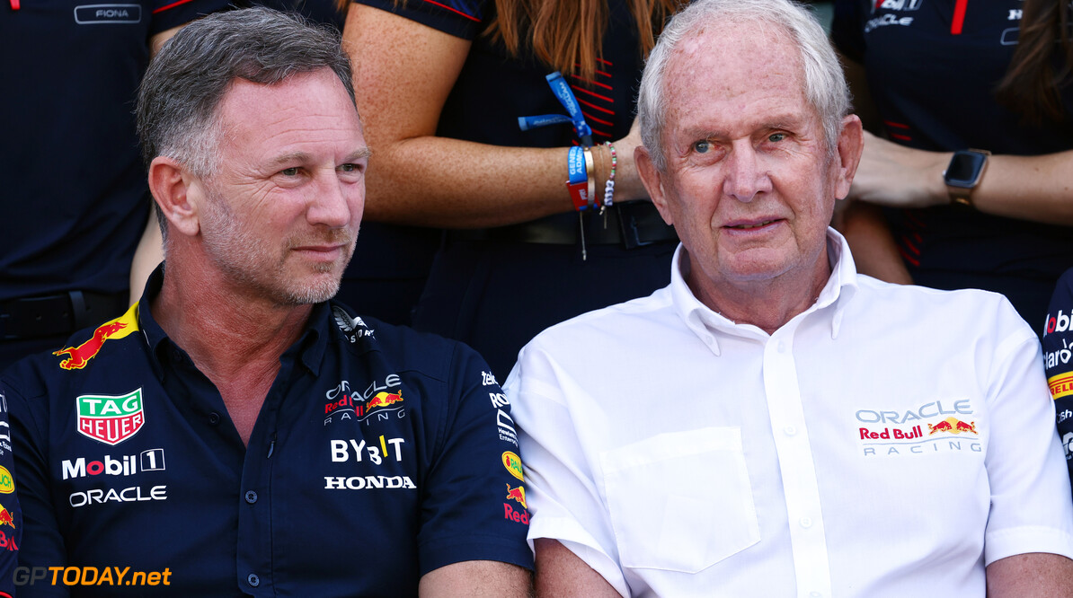 Formula One World Championship
(L to R): Christian Horner (GBR) Red Bull Racing Team Principal and Dr Helmut Marko (AUT) Red Bull Motorsport Consultant at a team photograph.

26.11.2023. Formula 1 World Championship, Rd 23, Abu Dhabi Grand Prix, Yas Marina Circuit, Abu Dhabi, Race Day.

- www.xpbimages.com, EMail: requests@xpbimages.com (C) Copyright: Batchelor / XPB Images
Motor Racing - Formula One World Championship - Abu Dhabi Grand Prix - Race Day - Abu Dhabi, UAE
XPB Images
Abu Dhabi
Abu Dhabi

Formel1 Formel F1 Formula 1 Formula1 GP Grand Prix one Abu Dhabi