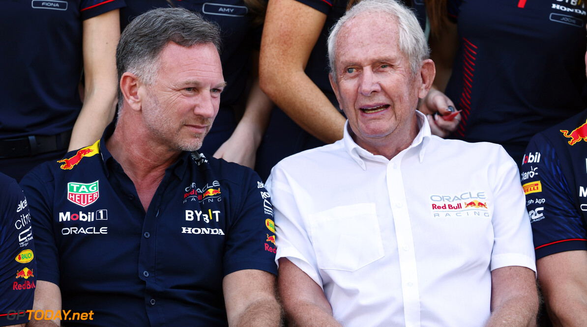 Formula One World Championship
(L to R): Christian Horner (GBR) Red Bull Racing Team Principal and Dr Helmut Marko (AUT) Red Bull Motorsport Consultant at a team photograph.

26.11.2023. Formula 1 World Championship, Rd 23, Abu Dhabi Grand Prix, Yas Marina Circuit, Abu Dhabi, Race Day.

- www.xpbimages.com, EMail: requests@xpbimages.com (C) Copyright: Batchelor / XPB Images
Motor Racing - Formula One World Championship - Abu Dhabi Grand Prix - Race Day - Abu Dhabi, UAE
XPB Images
Abu Dhabi
Abu Dhabi

Formel1 Formel F1 Formula 1 Formula1 GP Grand Prix one Abu Dhabi