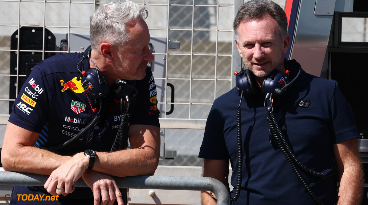 Formula One World Championship
(L to R): Jonathan Wheatley (GBR) Red Bull Racing Team Manager with Christian Horner (GBR) Red Bull Racing Team Principal.

21.02.2024. Formula 1 Testing, Sakhir, Bahrain, Day One.

- www.xpbimages.com, EMail: requests@xpbimages.com (C) Copyright: Batchelor / XPB Images
Motor Racing - Formula One Testing - Day One - Sakhir, Bahrain
xpbimages.com
Sakhir
Bahrain

Formel1 Formel F1 Formula 1 Formula1 Test Testing one Bahrain In