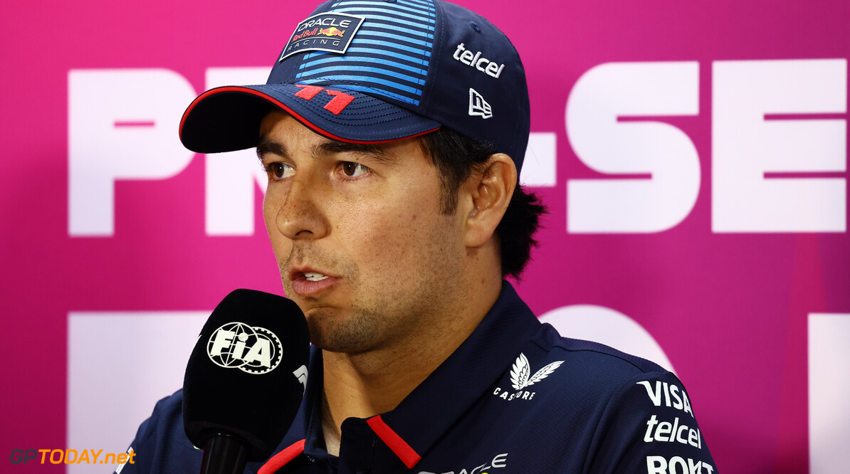 Formula One World Championship
Sergio Perez (MEX) Red Bull Racing in the FIA Press Conference.

21.02.2024. Formula 1 Testing, Sakhir, Bahrain, Day One.

- www.xpbimages.com, EMail: requests@xpbimages.com (C) Copyright: Charniaux / XPB Images
Motor Racing - Formula One Testing - Day One - Sakhir, Bahrain
xpbimages.com
Sakhir
Bahrain

Formel1 Formel F1 Formula 1 Formula1 Test Testing one Bahrain In