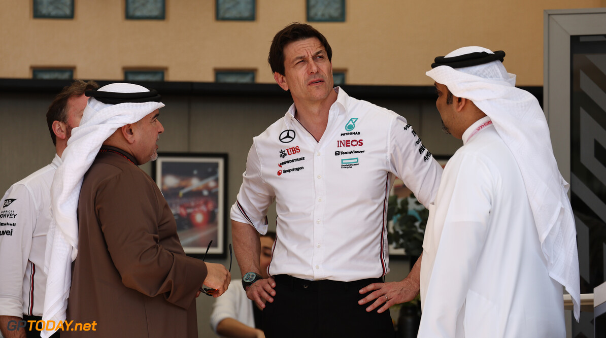 Formula One World Championship
Toto Wolff (GER) Mercedes AMG F1 Shareholder and Executive Director with Crown Prince Shaikh Salman bin Isa Hamad Al Khalifa (BRN)

21.02.2024. Formula 1 Testing, Sakhir, Bahrain, Day One.

- www.xpbimages.com, EMail: requests@xpbimages.com (C) Copyright: Moy / XPB Images
Motor Racing - Formula One Testing - Day One - Sakhir, Bahrain
xpbimages.com
Sakhir
Bahrain

Formel1 Formel F1 Formula 1 Formula1 Test Testing one Bahrain In