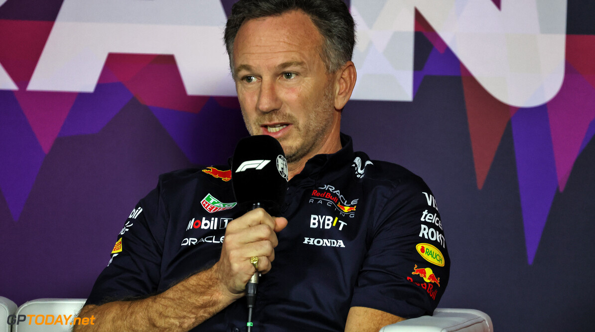 Formula One World Championship
Christian Horner (GBR) Red Bull Racing Team Principal in the FIA Press Conference.

22.02.2024. Formula 1 Testing, Sakhir, Bahrain, Day Two.

- www.xpbimages.com, EMail: requests@xpbimages.com (C) Copyright: Bearne / XPB Images
Motor Racing - Formula One Testing - Day Two - Sakhir, Bahrain
xpbimages.com
Sakhir
Bahrain

Formel1 Formel F1 Formula 1 Formula1 Test Testing one Bahrain In