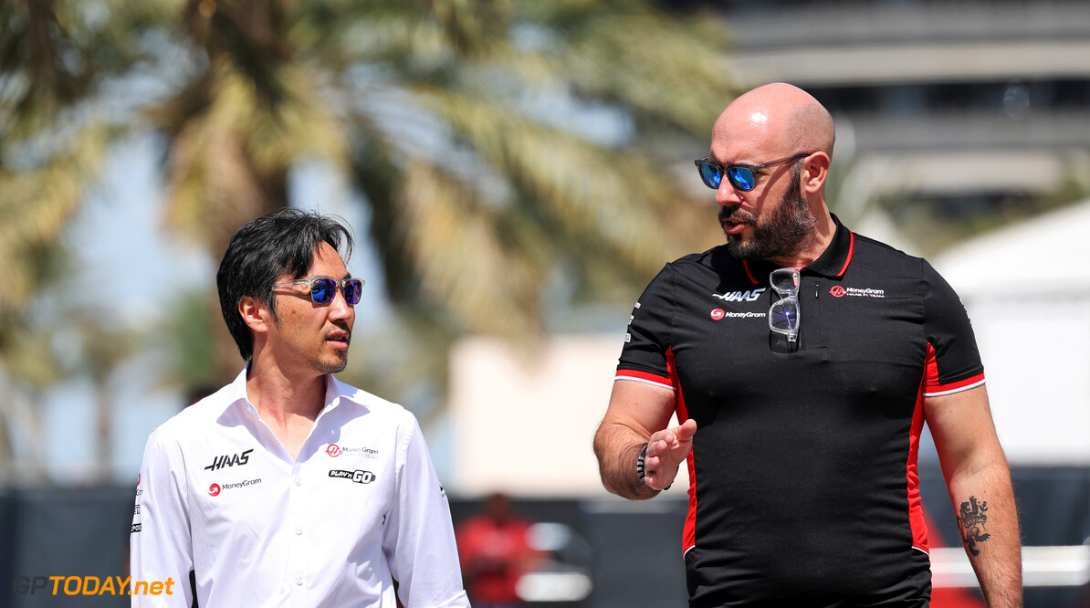 Formula One World Championship
(L to R): Ayao Komatsu (JPN) Haas F1 Team Principal with Stuart Morrison (GBR) Haas F1 Team Head of Communications.

28.02.2024. Formula 1 World Championship, Rd 1, Bahrain Grand Prix, Sakhir, Bahrain, Preparation Day.

 - www.xpbimages.com, EMail: requests@xpbimages.com (C) Copyright: Staley / XPB Images
Motor Racing - Formula One World Championship - Bahrain Grand Prix - Preparation Day - Sakhir, Bahrain
xpbimages.com
Sakhir
Bahrain

Formel1 Formel F1 Formula 1 Formula1 GP Grand Prix one Wednesday