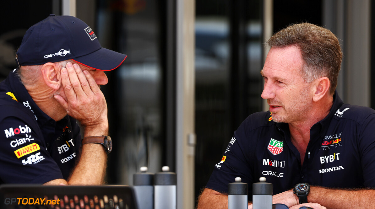 Formula One World Championship
(L to R): Adrian Newey (GBR) Red Bull Racing Chief Technical Officer with Christian Horner (GBR) Red Bull Racing Team Principal.

29.02.2024. Formula 1 World Championship, Rd 1, Bahrain Grand Prix, Sakhir, Bahrain, Practice Day

 - www.xpbimages.com, EMail: requests@xpbimages.com (C) Copyright: Coates / XPB Images
Motor Racing - Formula One World Championship - Bahrain Grand Prix - Practice Day - Sakhir, Bahrain
xpbimages.com
Sakhir
Bahrain

Formel1 Formel F1 Formula 1 Formula1 GP Grand Prix one Bahrain I