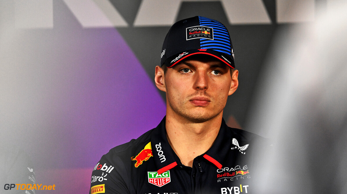 Formula One World Championship
Max Verstappen (NLD) Red Bull Racing in the FIA Press Conference.

28.02.2024. Formula 1 World Championship, Rd 1, Bahrain Grand Prix, Sakhir, Bahrain, Preparation Day.

- www.xpbimages.com, EMail: requests@xpbimages.com (C) Copyright: Price / XPB Images
Motor Racing - Formula One World Championship - Bahrain Grand Prix - Preparation Day - Sakhir, Bahrain
xpbimages.com
Sakhir
Bahrain

Formel1 Formel F1 Formula 1 Formula1 GP Grand Prix one Wednesday