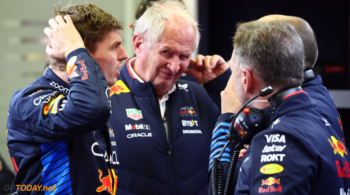 Formula One World Championship
Max Verstappen (NLD) Red Bull Racing with Dr Helmut Marko (AUT) Red Bull Motorsport Consultant; Christian Horner (GBR) Red Bull Racing Team Principal and Gianpiero Lambiase (ITA) Red Bull Racing Engineer.

29.02.2024. Formula 1 World Championship, Rd 1, Bahrain Grand Prix, Sakhir, Bahrain, Practice Day

- www.xpbimages.com, EMail: requests@xpbimages.com (C) Copyright: Batchelor / XPB Images
Motor Racing - Formula One World Championship - Bahrain Grand Prix - Practice Day - Sakhir, Bahrain
xpbimages.com
Sakhir
Bahrain

Formel1 Formel F1 Formula 1 Formula1 GP Grand Prix one Bahrain I