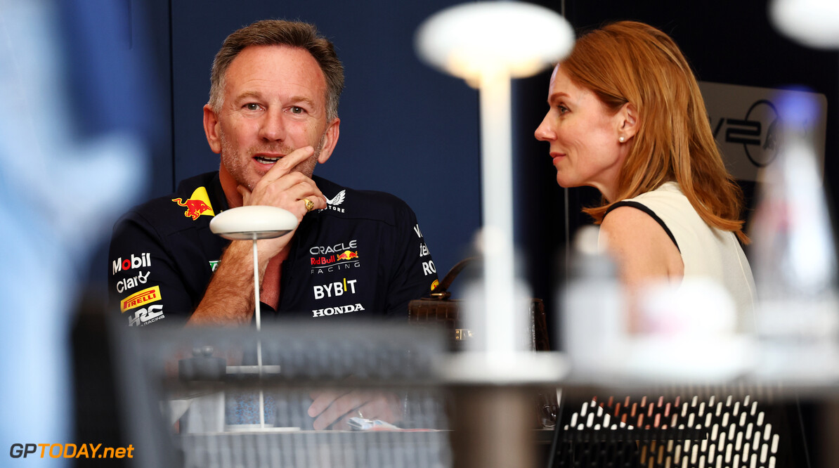 Formula One World Championship
(L to R): Christian Horner (GBR) Red Bull Racing Team Principal with his wife Geri Horner (GBR) Singer.

02.03.2024. Formula 1 World Championship, Rd 1, Bahrain Grand Prix, Sakhir, Bahrain, Race Day.

- www.xpbimages.com, EMail: requests@xpbimages.com (C) Copyright: Batchelor / XPB Images
Motor Racing - Formula One World Championship - Bahrain Grand Prix - Race Day - Sakhir, Bahrain
xpbimages.com
Sakhir
Bahrain

Formel1 Formel F1 Formula 1 Formula1 GP Grand Prix one Bahrain I