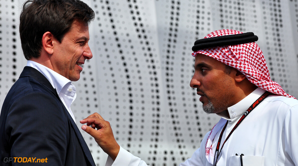 Formula One World Championship
(L to R): Toto Wolff (GER) Mercedes AMG F1 Shareholder and Executive Director with Prince Khalid Bin Sultan Al Faisal (KSA) President of the Saudi Automobile and Motorcycle Federation.

06.03.2024. Formula 1 World Championship, Rd 2, Saudi Arabian Grand Prix, Jeddah, Saudi Arabia, Preparation Day.

- www.xpbimages.com, EMail: requests@xpbimages.com (C) Copyright: Batchelor / XPB Images
Motor Racing - Formula One World Championship - Saudi Arabian Grand Prix - Preparation Day - Jeddah, Saudi Arabia
XPB Images
Jeddah
Saudi Arabia

Formel1 Formel F1 Formula 1 Formula1 GP Grand Prix one Jeddah Co