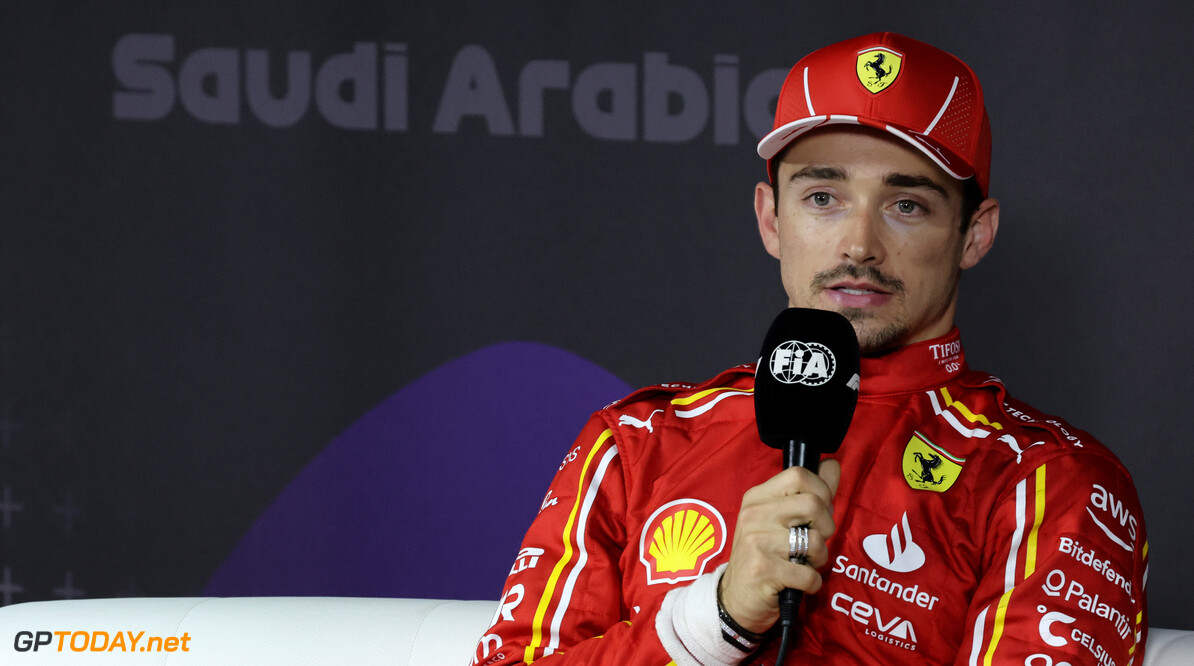 Formula One World Championship
Charles Leclerc (MON) Ferrari in the post qualifying FIA Press Conference.

08.03.2024. Formula 1 World Championship, Rd 2, Saudi Arabian Grand Prix, Jeddah, Saudi Arabia, Qualifying Day.

- www.xpbimages.com, EMail: requests@xpbimages.com (C) Copyright: Bearne / XPB Images
Motor Racing - Formula One World Championship - Saudi Arabian Grand Prix - Qualifying Day - Jeddah, Saudi Arabia
XPB Images
Jeddah
Saudi Arabia

Formel1 Formel F1 Formula 1 Formula1 GP Grand Prix one Jeddah Co