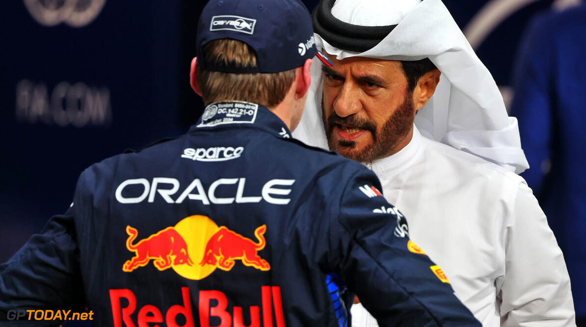Formula One World Championship
(L to R): Max Verstappen (NLD) Red Bull Racing with Mohammed Bin Sulayem (UAE) FIA President in qualifying parc ferme.

08.03.2024. Formula 1 World Championship, Rd 2, Saudi Arabian Grand Prix, Jeddah, Saudi Arabia, Qualifying Day.

- www.xpbimages.com, EMail: requests@xpbimages.com (C) Copyright: Batchelor / XPB Images
Motor Racing - Formula One World Championship - Saudi Arabian Grand Prix - Qualifying Day - Jeddah, Saudi Arabia
XPB Images
Jeddah
Saudi Arabia

Formel1 Formel F1 Formula 1 Formula1 GP Grand Prix one Jeddah Co