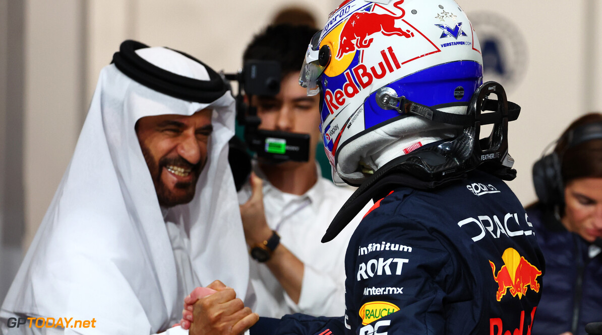 Formula One World Championship
Max Verstappen (NLD) Red Bull Racing celebrates his pole position in qualifying parc ferme with Mohammed Bin Sulayem (UAE) FIA President.

08.03.2024. Formula 1 World Championship, Rd 2, Saudi Arabian Grand Prix, Jeddah, Saudi Arabia, Qualifying Day.

- www.xpbimages.com, EMail: requests@xpbimages.com (C) Copyright: Batchelor / XPB Images
Motor Racing - Formula One World Championship - Saudi Arabian Grand Prix - Qualifying Day - Jeddah, Saudi Arabia
XPB Images
Jeddah
Saudi Arabia

Formel1 Formel F1 Formula 1 Formula1 GP Grand Prix one Jeddah Co
