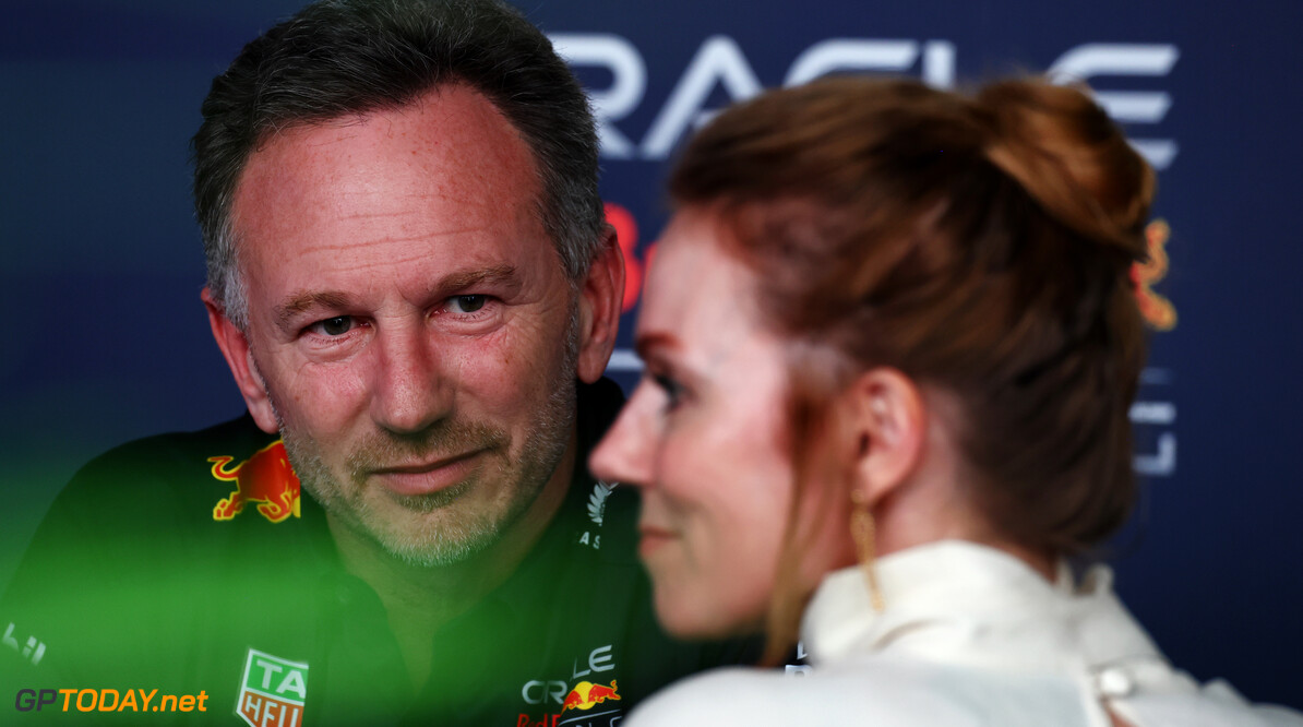 Formula One World Championship
(L to R): Christian Horner (GBR) Red Bull Racing Team Principal with his wife Geri Horner (GBR) Singer.

09.03.2024. Formula 1 World Championship, Rd 2, Saudi Arabian Grand Prix, Jeddah, Saudi Arabia, Race Day.

 - www.xpbimages.com, EMail: requests@xpbimages.com (C) Copyright: Coates / XPB Images
Motor Racing - Formula One World Championship - Saudi Arabian Grand Prix - Race Day - Jeddah, Saudi Arabia
XPB Images
Jeddah
Saudi Arabia

Formel1 Formel F1 Formula 1 Formula1 GP Grand Prix one Jeddah Co