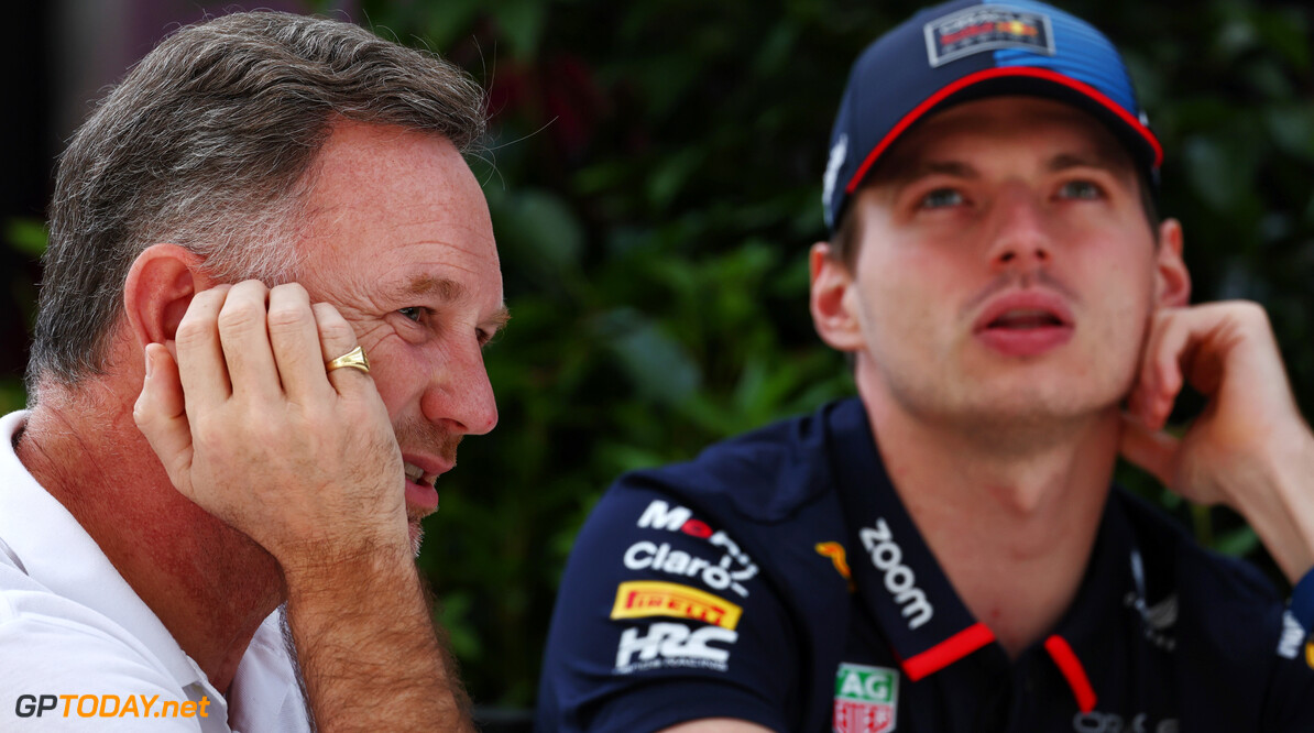 Formula One World Championship
(L to R): Christian Horner (GBR) Red Bull Racing Team Principal with Max Verstappen (NLD) Red Bull Racing.

21.03.2024. Formula 1 World Championship, Rd 3, Australian Grand Prix, Albert Park, Melbourne, Australia, Preparation Day.

 - www.xpbimages.com, EMail: requests@xpbimages.com (C) Copyright: Coates / XPB Images
Motor Racing - Formula One World Championship - Australian Grand Prix - Preparation Day - Melbourne, Australia
xpbimages.com
Melbourne
Australia

Formel1 Formel F1 Formula 1 Formula1 GP Grand Prix one March Aus