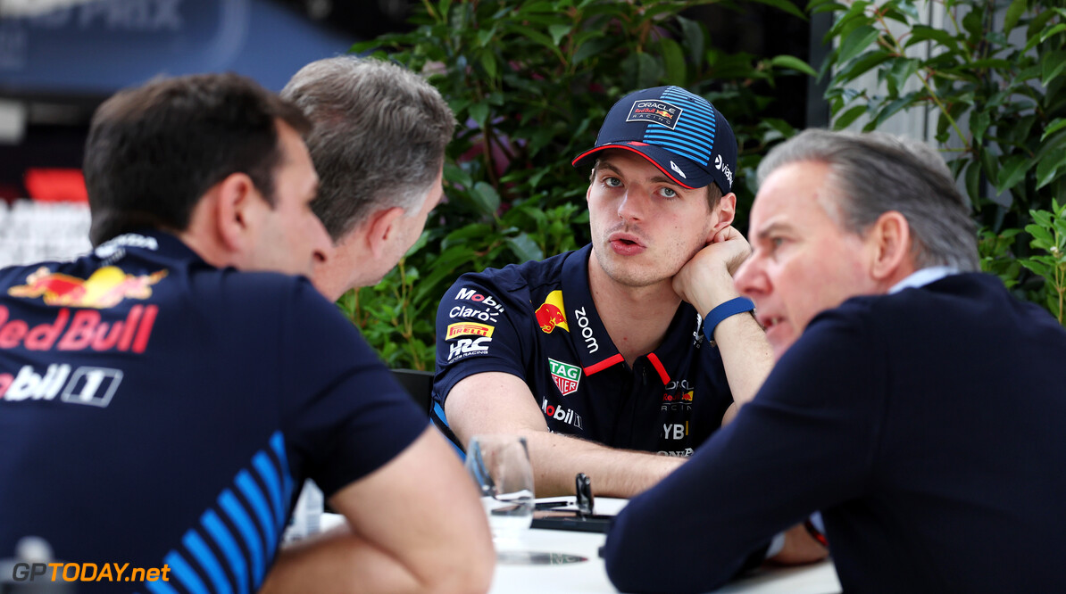 Formula One World Championship
Max Verstappen (NLD) Red Bull Racing with Pierre Wache (FRA) Red Bull Racing Technical Director; Christian Horner (GBR) Red Bull Racing Team Principal; and Raymond Vermeulen (NLD) Driver Manager.

21.03.2024. Formula 1 World Championship, Rd 3, Australian Grand Prix, Albert Park, Melbourne, Australia, Preparation Day.

- www.xpbimages.com, EMail: requests@xpbimages.com (C) Copyright: Moy / XPB Images
Motor Racing - Formula One World Championship - Australian Grand Prix - Preparation Day - Melbourne, Australia
xpbimages.com
Melbourne
Australia

Formel1 Formel F1 Formula 1 Formula1 GP Grand Prix one March Aus