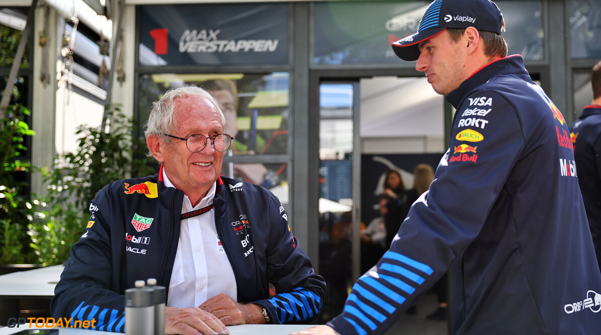 Formula One World Championship
(L to R): Dr Helmut Marko (AUT) Red Bull Motorsport Consultant with Max Verstappen (NLD) Red Bull Racing.

22.03.2024. Formula 1 World Championship, Rd 3, Australian Grand Prix, Albert Park, Melbourne, Australia, Practice Day.

- www.xpbimages.com, EMail: requests@xpbimages.com (C) Copyright: Batchelor / XPB Images
Motor Racing - Formula One World Championship - Australian Grand Prix - Practice Day - Melbourne, Australia
xpbimages.com
Melbourne
Australia

Formel1 Formel F1 Formula 1 Formula1 GP Grand Prix one March Aus