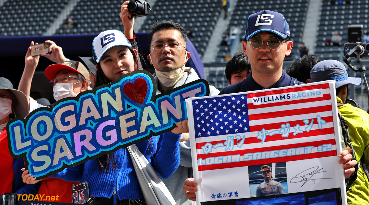 Formula One World Championship
Circuit atmosphere - Logan Sargeant (USA) Williams Racing fans.

04.04.2024. Formula 1 World Championship, Rd 4, Japanese Grand Prix, Suzuka, Japan, Preparation Day.

- www.xpbimages.com, EMail: requests@xpbimages.com (C) Copyright: Moy / XPB Images
Motor Racing - Formula One World Championship - Japanese Grand Prix - Preparation Day - Suzuka, Japan
XPB Images
Suzuka
Japan

Formel1 Formel F1 Formula 1 Formula1 GP Grand Prix one Suzuka Ci