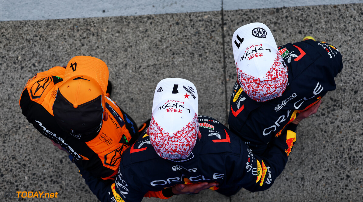 Formula One World Championship
Qualifying top three in parc ferme (L to R): Lando Norris (GBR) McLaren, third; Max Verstappen (NLD) Red Bull Racing, pole position; Sergio Perez (MEX) Red Bull Racing, second.

06.04.2024. Formula 1 World Championship, Rd 4, Japanese Grand Prix, Suzuka, Japan, Qualifying Day.

 - www.xpbimages.com, EMail: requests@xpbimages.com (C) Copyright: Coates / XPB Images
Motor Racing - Formula One World Championship - Japanese Grand Prix - Qualifying Day - Suzuka, Japan
XPB Images
Suzuka
Japan

Formel1 Formel F1 Formula 1 Formula1 GP Grand Prix one Suzuka Ci