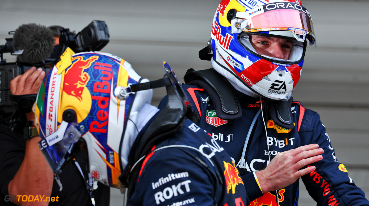 Formula One World Championship
Race winner Max Verstappen (NLD) Red Bull Racing with second placed team mate Sergio Perez (MEX) Red Bull Racing in parc ferme.

07.04.2024. Formula 1 World Championship, Rd 4, Japanese Grand Prix, Suzuka, Japan, Race Day.

 - www.xpbimages.com, EMail: requests@xpbimages.com (C) Copyright: Coates / XPB Images
Motor Racing - Formula One World Championship - Japanese Grand Prix - Race Day - Suzuka, Japan
XPB Images
Suzuka
Japan

Formel1 Formel F1 Formula 1 Formula1 GP Grand Prix one Suzuka Ci
