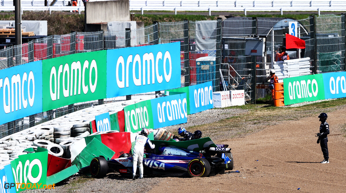 Japanse GP direct stilgelegd na harde crash