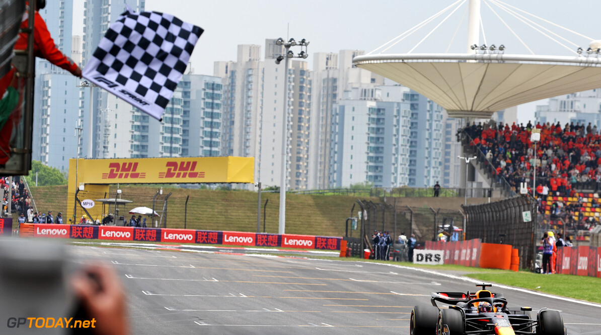 Formula One World Championship
Race winner Max Verstappen (NLD) Red Bull Racing RB20 takes the chequered flag at the end of Sprint.

20.04.2024. Formula 1 World Championship, Rd 5, Chinese Grand Prix, Shanghai, China, Sprint and Qualifying Day.

- www.xpbimages.com, EMail: requests@xpbimages.com (C) Copyright: Bearne / XPB Images
Motor Racing - Formula One World Championship - Chinese Grand Prix - Sprint and Qualifying Day - Shanghai, China
xpbimages.com
Shanghai
China

Formel1 Formel F1 Formula 1 Formula1 GP Grand Prix one Shanghai