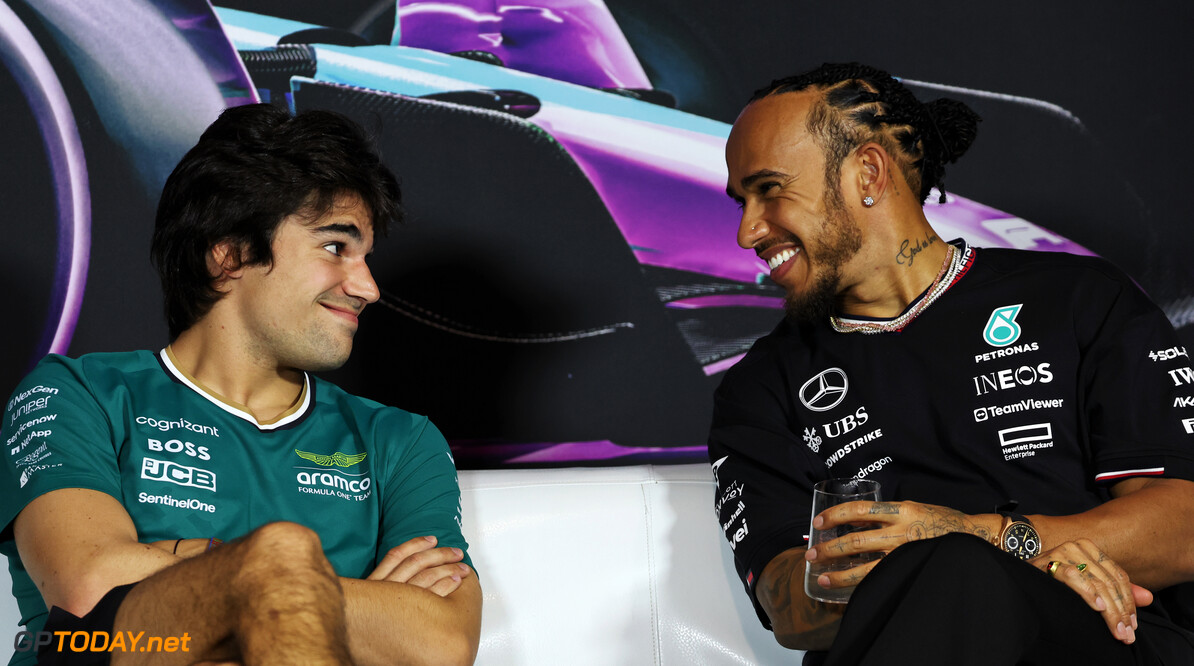 Formula One World Championship
(L to R): Lance Stroll (CDN) Aston Martin F1 Team and Lewis Hamilton (GBR) Mercedes AMG F1 in the FIA Press Conference.

02.05.2024. Formula 1 World Championship, Rd 6, Miami Grand Prix, Miami, Florida, USA, Preparation Day.

- www.xpbimages.com, EMail: requests@xpbimages.com (C) Copyright: Bearne / XPB Images
Motor Racing - Formula One World Championship - Miami Grand Prix - Preparation Day - Miami, USA
XPB Images
Miami
USA

Formel1 Formel F1 Formula 1 Formula1 GP Grand Prix one Miami Int