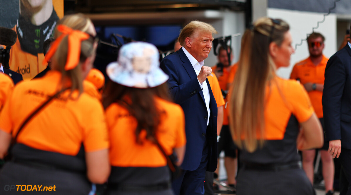 Formula One World Championship
Donald Trump (USA) Politician and Businesman with McLaren team.

05.05.2024. Formula 1 World Championship, Rd 6, Miami Grand Prix, Miami, Florida, USA, Race Day.

- www.xpbimages.com, EMail: requests@xpbimages.com (C) Copyright: Charniaux / XPB Images
Motor Racing - Formula One World Championship - Miami Grand Prix - Race Day - Miami, USA
XPB Images
Miami
USA

Formel1 Formel F1 Formula 1 Formula1 GP Grand Prix one Miami Int