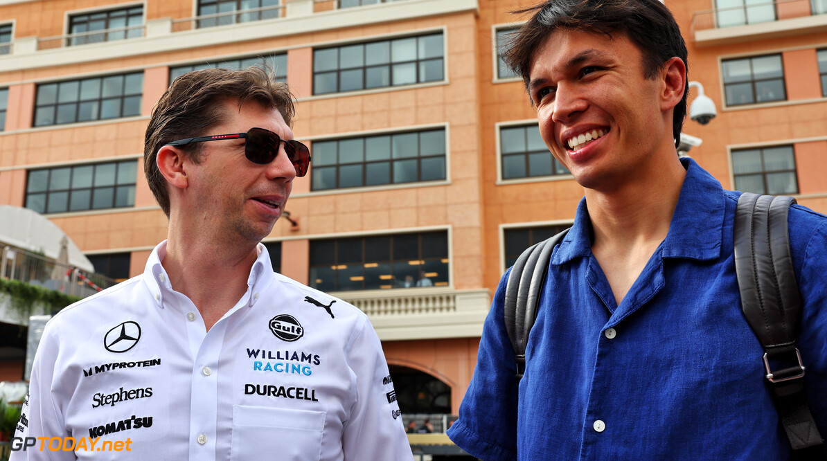 Formula One World Championship
(L to R): James Vowles (GBR) Williams Racing Team Principal with Alexander Albon (THA) Williams Racing.

23.05.2024. Formula 1 World Championship, Rd 8, Monaco Grand Prix, Monte Carlo, Monaco, Preparation Day.

- www.xpbimages.com, EMail: requests@xpbimages.com (C) Copyright: Batchelor / XPB Images
Motor Racing - Formula One World Championship - Monaco Grand Prix - Preparation Day - Monte Carlo, Monaco
XPB Images
Monaco
Monte Carlo

Formel1 Formel F1 Formula 1 Formula1 GP Grand Prix one May Monac