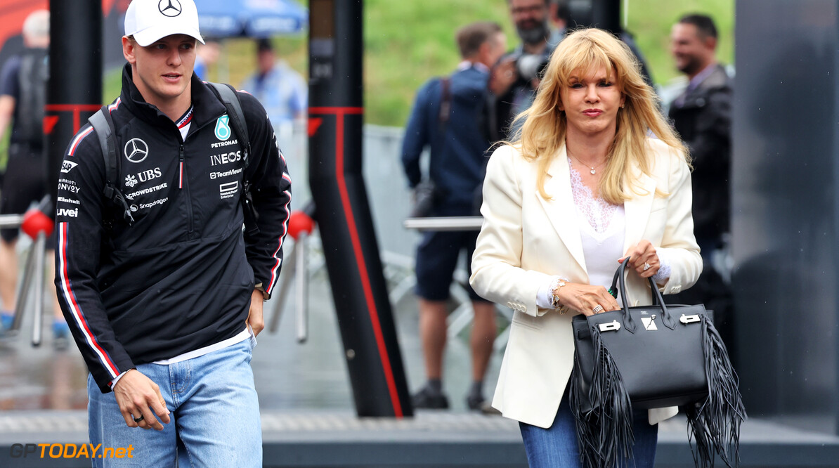 Formula One World Championship
(L to R): Mick Schumacher (GER) Mercedes AMG F1 Reserve Driver with his mother Corinna Schumacher (GER).

27.06.2024. Formula 1 World Championship, Rd 11, Austrian Grand Prix, Spielberg, Austria, Preparation Day.

- www.xpbimages.com, EMail: requests@xpbimages.com (C) Copyright: Bearne / XPB Images
Motor Racing - Formula One World Championship - Austrian Grand Prix - Preparation Day - Spielberg, Austria
xpbimages.com
Spielberg
Austria

Formel1 Formel F1 Formula 1 Formula1 GP Grand Prix one Thursday