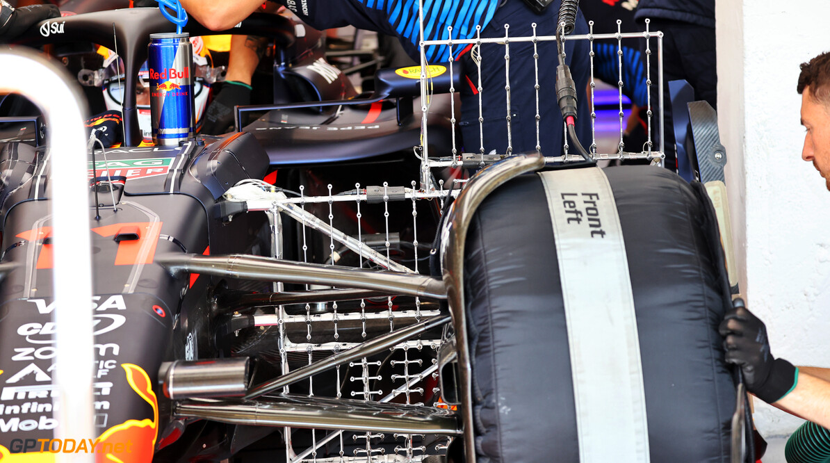 Formula One World Championship
Sergio Perez (MEX) Red Bull Racing RB20 running sensor equipment at the front suspension.

19.07.2024. Formula 1 World Championship, Rd 13, Hungarian Grand Prix, Budapest, Hungary, Practice Day.

- www.xpbimages.com, EMail: requests@xpbimages.com (C) Copyright: Batchelor / XPB Images
Motor Racing - Formula One World Championship - Hungarian Grand Prix - Practice Day - Budapest, Hungary
XPB Images
Budapest
Hungary

Formel1 Formel F1 Formula 1 Formula1 GP Grand Prix one Circuit H