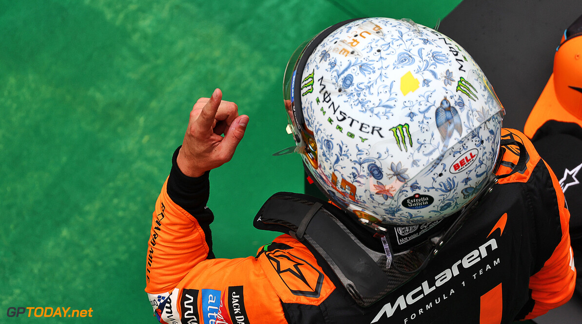 Formula One World Championship
Lando Norris (GBR) McLaren celebrates his pole position in qualifying parc ferme.

20.07.2024. Formula 1 World Championship, Rd 13, Hungarian Grand Prix, Budapest, Hungary, Qualifying Day.

 - www.xpbimages.com, EMail: requests@xpbimages.com (C) Copyright: Coates / XPB Images
Motor Racing - Formula One World Championship - Hungarian Grand Prix - Qualifying Day - Budapest, Hungary
XPB Images
Budapest
Hungary

Formel1 Formel F1 Formula 1 Formula1 GP Grand Prix one Circuit H