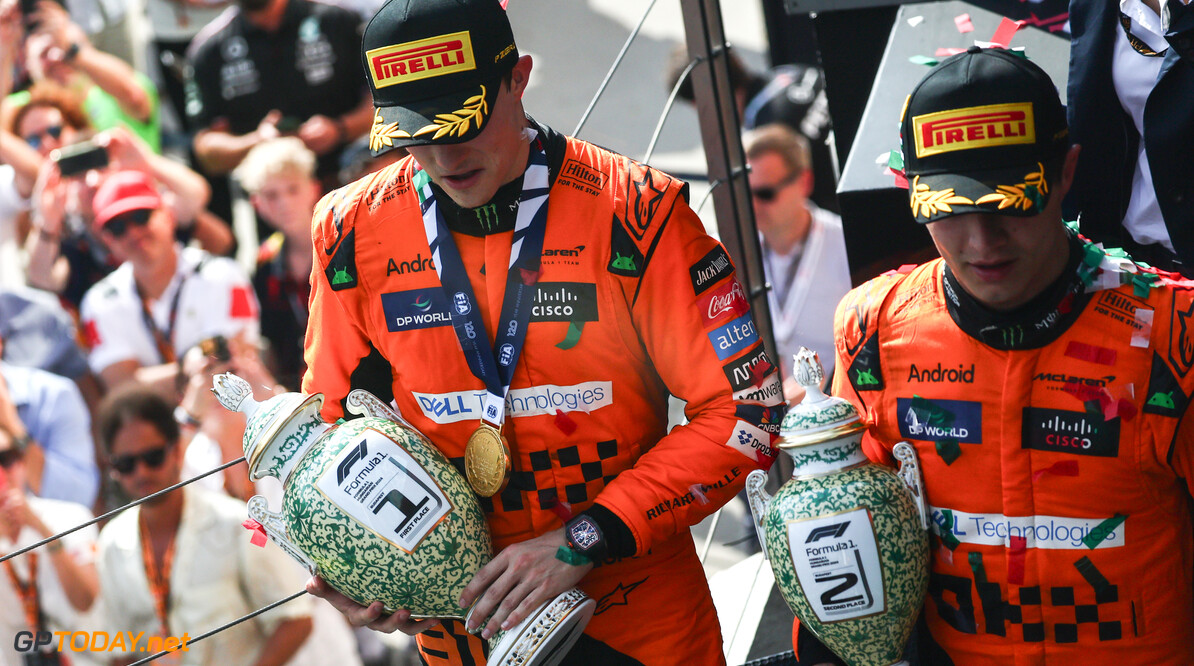 Formula One World Championship
Oscar Piastri (AUS), McLaren Lando Norris (GBR), McLaren F1 Team 
21.07.2024. Formula 1 World Championship, Rd 13, Hungarian Grand Prix, Budapest, Hungary, Race Day.
- www.xpbimages.com, EMail: requests@xpbimages.com (C) Copyright: Charniaux / XPB Images
Motor Racing - Formula One World Championship - Hungarian Grand Prix - Race Day - Budapest, Hungary
XPB Images
Budapest
Hungary

Formel1 Formel F1 Formula 1 Formula1 GP Grand Prix one Circuit H