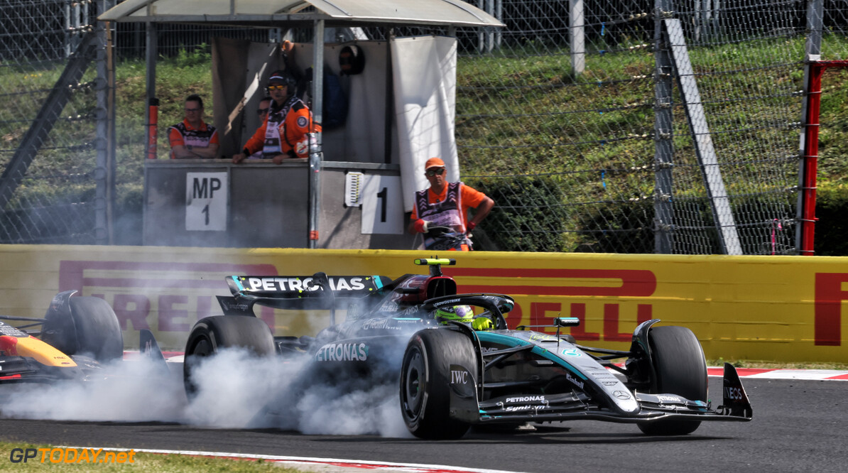 Formula One World Championship
Lewis Hamilton (GBR) Mercedes AMG F1 W15 locks up under braking.

21.07.2024. Formula 1 World Championship, Rd 13, Hungarian Grand Prix, Budapest, Hungary, Race Day.

- www.xpbimages.com, EMail: requests@xpbimages.com (C) Copyright: Charniaux / XPB Images
Motor Racing - Formula One World Championship - Hungarian Grand Prix - Race Day - Budapest, Hungary
XPB Images
Budapest
Hungary

Formel1 Formel F1 Formula 1 Formula1 GP Grand Prix one Circuit H