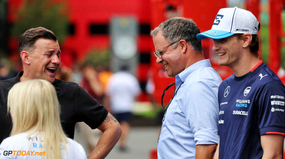 Formula One World Championship
(L to R): Will Buxton (GBR) F1 Digital Presenter with Ted Kravitz (GBR) Sky Sports Pitlane Reporter and Logan Sargeant (USA) Williams Racing.

25.07.2024. Formula 1 World Championship, Rd 14, Belgian Grand Prix, Spa Francorchamps, Belgium, Preparation Day.

- www.xpbimages.com, EMail: requests@xpbimages.com (C) Copyright: Rew / XPB Images
Motor Racing - Formula One World Championship - Belgian Grand Prix - Preparation Day - Spa Francorchamps, Belgium
XPB Images
Spa Francorchamps
Belgium

Formel1 Formel F1 Formula 1 Formula1 GP Grand Prix one Circuit d