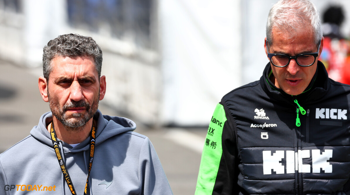 Formula One World Championship
(L to R): Andrea Stella (ITA) McLaren Team Principal with Alessandro Alunni Bravi (ITA) Sauber Managing Director and Team Representative.

25.07.2024. Formula 1 World Championship, Rd 14, Belgian Grand Prix, Spa Francorchamps, Belgium, Preparation Day.

 - www.xpbimages.com, EMail: requests@xpbimages.com (C) Copyright: Coates / XPB Images
Motor Racing - Formula One World Championship - Belgian Grand Prix - Preparation Day - Spa Francorchamps, Belgium
XPB Images
Spa Francorchamps
Belgium

Formel1 Formel F1 Formula 1 Formula1 GP Grand Prix one Circuit d