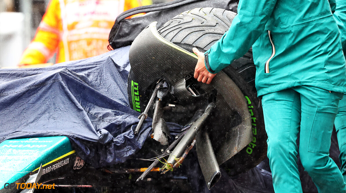 Formula One World Championship
The damaged Aston Martin F1 Team AMR24 of Lance Stroll (CDN) is recovered back to the pits after he crashed in the third practice session.

27.07.2024. Formula 1 World Championship, Rd 14, Belgian Grand Prix, Spa Francorchamps, Belgium, Qualifying Day.

- www.xpbimages.com, EMail: requests@xpbimages.com (C) Copyright: Charniaux / XPB Images
Motor Racing - Formula One World Championship - Belgian Grand Prix - Qualifying Day - Spa Francorchamps, Belgium
XPB Images
Spa Francorchamps
Belgium

Formel1 Formel F1 Formula 1 Formula1 GP Grand Prix one Circuit d