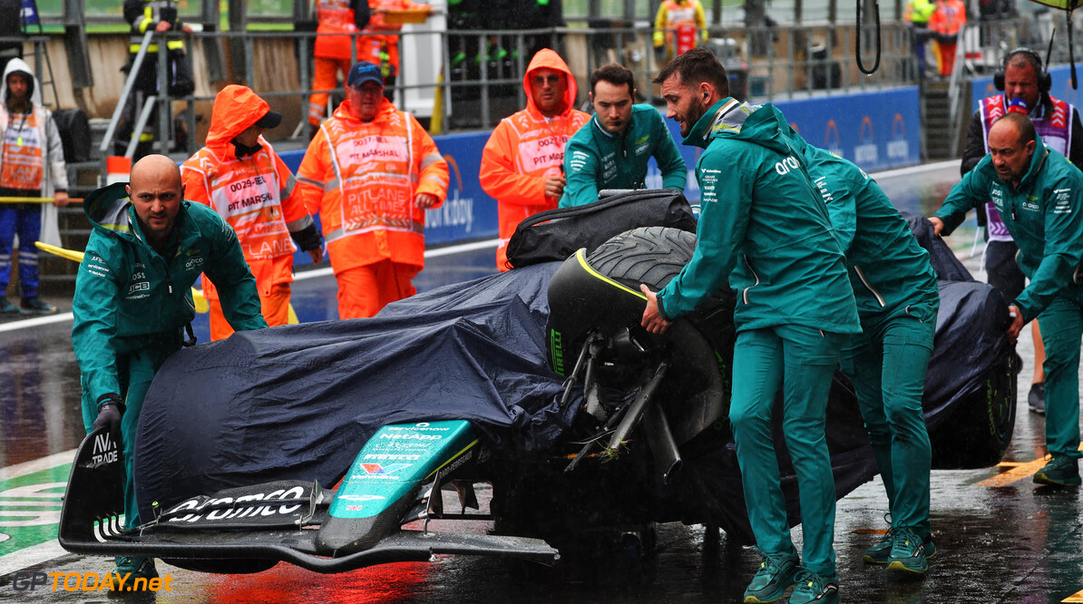 Formula One World Championship
The damaged Aston Martin F1 Team AMR24 of Lance Stroll (CDN) is recovered back to the pits after he crashed in the third practice session.

27.07.2024. Formula 1 World Championship, Rd 14, Belgian Grand Prix, Spa Francorchamps, Belgium, Qualifying Day.

 - www.xpbimages.com, EMail: requests@xpbimages.com (C) Copyright: Coates / XPB Images
Motor Racing - Formula One World Championship - Belgian Grand Prix - Qualifying Day - Spa Francorchamps, Belgium
XPB Images
Spa Francorchamps
Belgium

Formel1 Formel F1 Formula 1 Formula1 GP Grand Prix one Circuit d