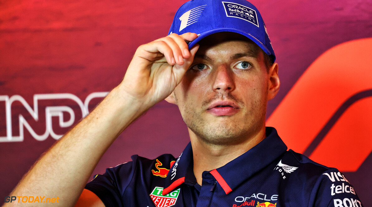 Formula One World Championship
Max Verstappen (NLD) Red Bull Racing in the FIA Press Conference.

22.08.2024. Formula 1 World Championship, Rd 15, Dutch Grand Prix, Zandvoort, Netherlands, Preparation Day.

- www.xpbimages.com, EMail: requests@xpbimages.com (C) Copyright: Charniaux / XPB Images
Motor Racing - Formula One World Championship - Dutch Grand Prix - Preparation Day - Zandvoort, Netherlands
XPB Images
Zandvoort
Netherlands

Formel1 Formel F1 Formula 1 Formula1 GP Grand Prix one Circuit Z