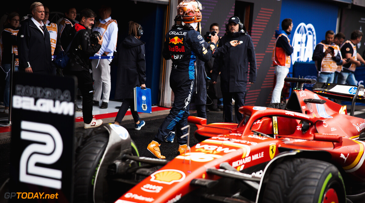 Formula One World Championship
Pole sitter Max Verstappen (NLD) Red Bull Racing in qualifying parc ferme.

27.07.2024. Formula 1 World Championship, Rd 14, Belgian Grand Prix, Spa Francorchamps, Belgium, Qualifying Day.

- www.xpbimages.com, EMail: requests@xpbimages.com (C) Copyright: Bearne / XPB Images
Motor Racing - Formula One World Championship - Belgian Grand Prix - Qualifying Day - Spa Francorchamps, Belgium
XPB Images
Spa Francorchamps
Belgium

Formel1 Formel F1 Formula 1 Formula1 GP Grand Prix one Circuit d