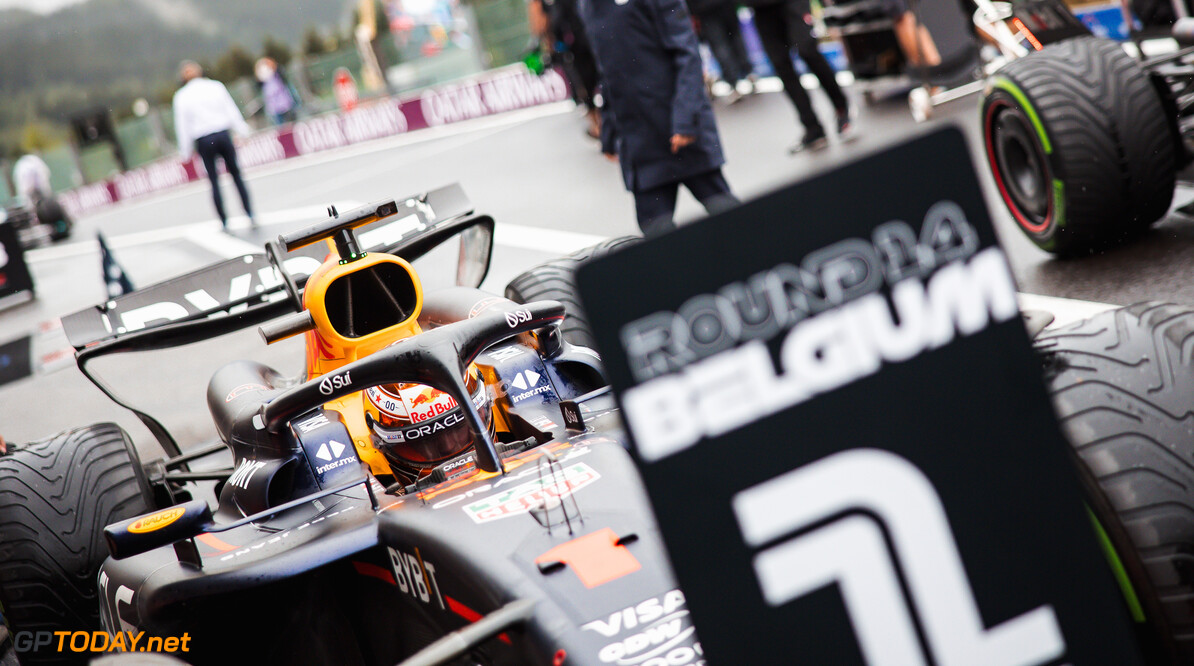 Formula One World Championship
Pole sitter Max Verstappen (NLD) Red Bull Racing RB20 in qualifying parc ferme.

27.07.2024. Formula 1 World Championship, Rd 14, Belgian Grand Prix, Spa Francorchamps, Belgium, Qualifying Day.

- www.xpbimages.com, EMail: requests@xpbimages.com (C) Copyright: Bearne / XPB Images
Motor Racing - Formula One World Championship - Belgian Grand Prix - Qualifying Day - Spa Francorchamps, Belgium
XPB Images
Spa Francorchamps
Belgium

Formel1 Formel F1 Formula 1 Formula1 GP Grand Prix one Circuit d