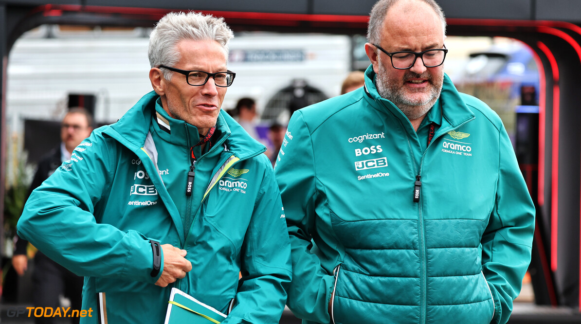 Formula One World Championship
(L to R): Mike Krack (LUX) Aston Martin F1 Team, Team Principal with Tom McCullough (GBR) Aston Martin F1 Team Performance Director.

23.08.2024. Formula 1 World Championship, Rd 15, Dutch Grand Prix, Zandvoort, Netherlands, Practice Day.

- www.xpbimages.com, EMail: requests@xpbimages.com (C) Copyright: Moy / XPB Images
Motor Racing - Formula One World Championship - Dutch Grand Prix - Practice Day - Zandvoort, Netherlands
XPB Images
Zandvoort
Netherlands

Formel1 Formel F1 Formula 1 Formula1 GP Grand Prix one Circuit Z